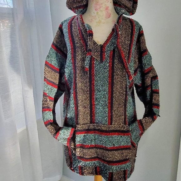 Baja Mexican Rug hoodie size Large - Picture 1 of 11